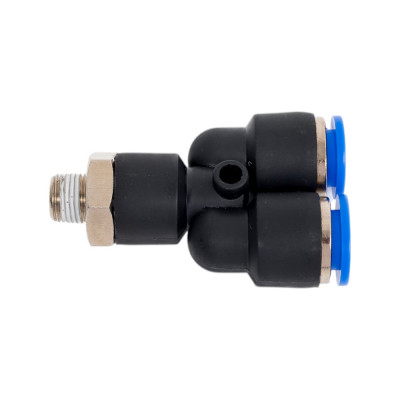 Фитинг Y-образный с наружной резьбой (10 мм; 1/8") для пластиковых трубок ROCKFORCE RF-SPX10-01(2364)