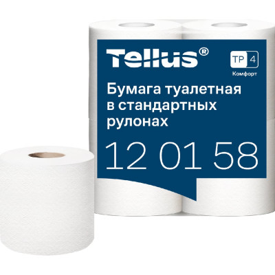 Туалетная бумага TORK /Tellus Advanced в стандартных рулонах, Т4, 4 рулона 120158 21158