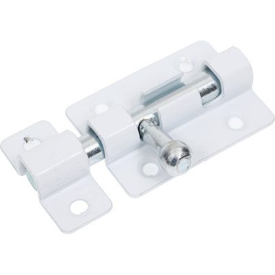 Накладная задвижка для окон и мебели Без бренда ШП-40 БЦ, цвет белый/цинк, 40мм 37751-40