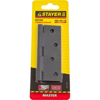 Универсальная дверная петля STAYER Master коричневый цвет 100 мм 37611-100-3