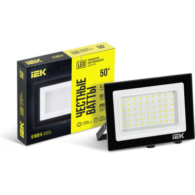 Светодиодный прожектор IEK СДО 06-50 черный IP65 6500 K LPDO601-50-65-K02