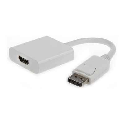 Переходник Cablexpert, DisplayPort - HDMI, 20M/19F, белый, пакет, A-DPM-HDMIF-002-W