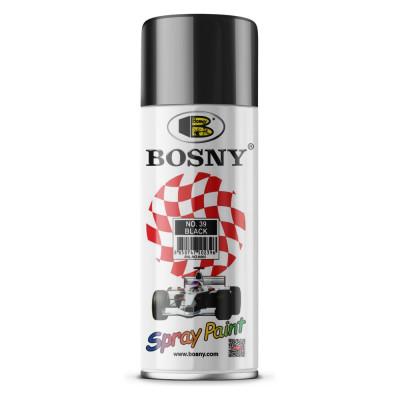 Универсальная краска акриловая Bosny черный глянцевый RAL9005 39
