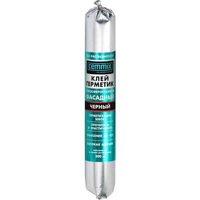 Фасадный клей-герметик CEMMIX 500 мл черный 82577357