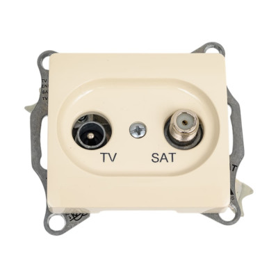 Механизм розетки Systeme Electric TV-SAT, 1-м, GLOSSA, 1DB, бежевый, SchE, GSL000297