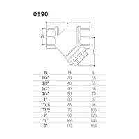Сетчатый фильтр SR Rubinetterie с барабаном из нержавеющей стали 1/2, 0190-1500G000