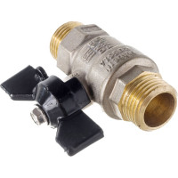 Кран шаровой латунный LD Pride, нар./нар.резьба, ручка-бабочка, 1/2" 47.15.Н-Н.Б LD 47.314.15