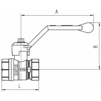 Кран шаровой латунный LD Pride, вн./вн.резьба, ручка-рычаг, 3/4" 47.20.B-B.Р LD 47.311.20