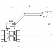 Кран шаровой латунный LD Pride, вн./вн.резьба, ручка-рычаг, 1" 47.25.B-B.Р LD 47.311.25