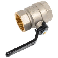 Шаровой кран LD Pride латунь, никель, Ду 32, Ру25, ВР, полнопроходной, рычаг 007-7978