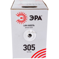 Кабель ЭРА витая пара U/UTP 2x2x24AWG Cat5e CU PVC 305м Б0044428