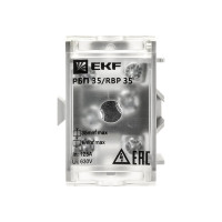 Проходной распределительный блок EKF РБП 35 1х35-4х6 мм2 125/50А PROxima RBP-35-50