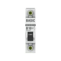 Автоматический выключатель EKF 1P, 10А 4,5кА ВА 47-29, Basic mcb4729-1-10-B