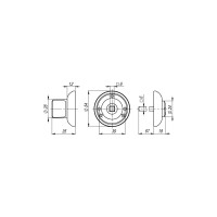 Поворотная ручка ARMADILLO WC-BOLT BK6-1CP-8 хром 15608