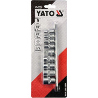 Набор торцовых головок YATO 1/4-3/8 TORX 9 предметов Е5-Е16 холдер YT-0520 37140520 092 1