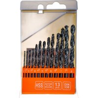 Набор сверл по металлу (13 пр, 2-8 мм, HSS) пластиковая кассета STHOR 22180