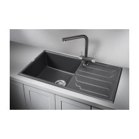 Кухонная кварцевая мойка GRANULA GR-8601 графит