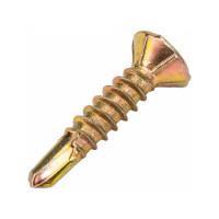 Саморезы для монтажа окон Стройбат желтый цинк с буром 3.9х19 мм 500 шт. 2540525 / 310530