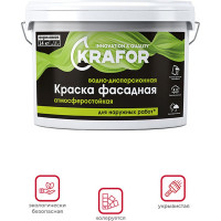 Фасадная водно-дисперсная краска Krafor 14 кг 30515
