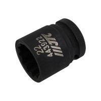 Головка торцевая ударная JTC 12-гранная 1/2x22мм, длина 38мм -443922 977286