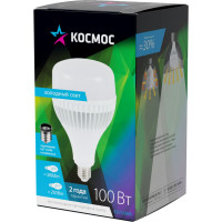 Светодиодная лампа Космос HWLED 100W 220V E27 6500K переходник в комплекте на Е40 LksmHWLED100WE2765
