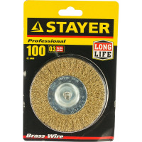 Дисковая латунированная щетка STAYER 0.3х100 мм 35114-100_z01
