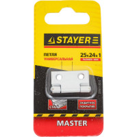 Универсальная дверная петля STAYER Master белый 25 мм 37611-25-2