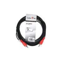 Соединительный кабель Telecom 2xRCA M-2xRCA M черный 3m TAV7158-3M