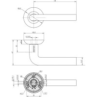 Ручка DOORLOCK DL Fenix A16R CP полированный, A=55-85 мм 73212