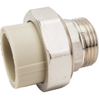 Комбинированная муфта VALFEX PP-R серая, разъем 32х1 дюйма НР 10156025Г 127-0348