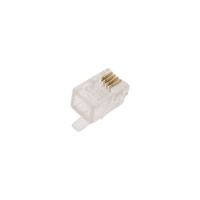Телефонная вилка Cablexpert контакты 100шт 3m RJ-9 MP-4p4c