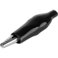 Зажим для проводов (крокодил) TDM ELECTRIC ЗКИ 5А 46мм в изоляции черный, упаковка 10 штук, арт. SQ0541-0004