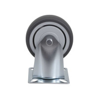 Неповоротное колесо Brante 75 мм на площадке серая резина NF-0139 104115