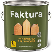 Грунт-пропитка FAKTURA для дерева на орг.основе с защитой от биопоражения, для вн/нар. работ 2,5л 208538