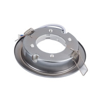 Металлический встраиваемый светильник Ultraflash матовый хром GX-53-04 14058
