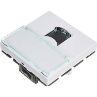 Розетка Legrand RJ 45 Программа Mosaic категория 6 UTP 2 модуля белый 076564
