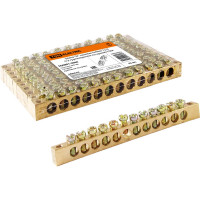 Шина TDM ELECTRIC N нулевая 6х9мм 12/2 12 групп/крепеж по краям SQ0801-0060