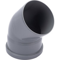 Канализационный отвод RTP 110 мм, 45 градусов, серый 36676