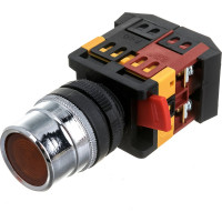 Кнопка TDM ELECTRIC ABLF-22, белый, d22мм, неон/230В, 1з 1р SQ0704-0028