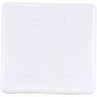 Настенная розетка NETLAN 2 порта, категория 5e, RJ45/8P8C, неэкранированная, белая, EC-UWO-2-UD2-WT-10