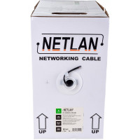 Кабель NETLAN U/UTP 2 пары, категория 5,  внешний, PE до -40C, черный, 305м EC-UU002-5-PE-BK