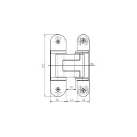 Скрытая петля SIMONSWERK Tectus TE 311 3D FVZ 40 F1 полиэфирное покрытие под матовый хром, вес полотна до 60 кг, толщина полотна 40 мм 67621