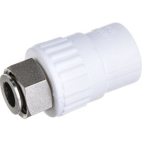 Комбинированная муфта СТМ ПЛАСТ PP-R с накидной гайкой, с внутренней резьбой, DN 20х1/2" CPAS2012