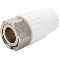 Комбинированная муфта СТМ ПЛАСТ PP-R, с накидной гайкой, с внутренней резьбой, DN 20х3/4" CPAS2034