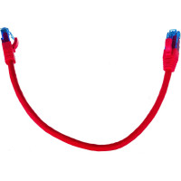 Шнур NIKOMAX U/UTP 4 пары, категория 6, 2хRJ45/8P8C, красный, 0,3м NMC-PC4UE55B-003-C-RD