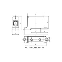 Клемма TDM ELECTRIC вводная, силовая, КВС, 16-95 кв.мм, желтая/зеленая SQ0833-0006