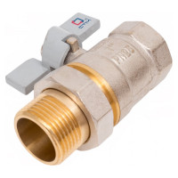 Шаровой кран СТМ СТАНДАРТ 1", с накидной гайкой, бабочка CWAFM001