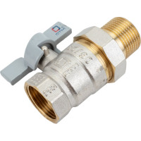 Шаровой кран СТМ СТАНДАРТ 3/4", с накидной гайкой, бабочка CWAFM034