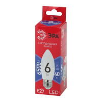 Светодиодная лампа ЭРА LED B35 6W 865 E27 R диод, свеча, 6Вт, холодный, E27 Б0045340