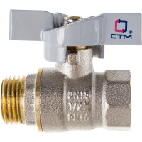 Шаровой кран для воды СТМ СТАНДАРТ 1/2", г/ш, бабочка CWFMB012